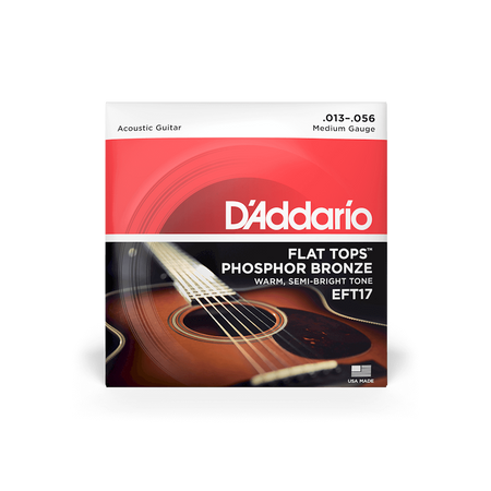 Struny D'Addario Flat Tops Medium 13-56 EFT17