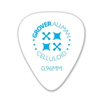 Kostka gitarowa Grover Allman Celluloid Pro White 0.96mm