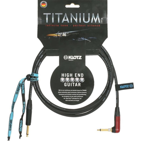 Kabel instrumentalny KLOTZ Titanium Silent Plug kątowy 6m
