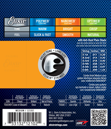 Struny Elixir NanoWeb 11-49 Medium (12102)