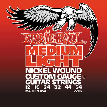 Struny Ernie Ball Nickel Wound Medium Light Slinky 12-54 (2206)