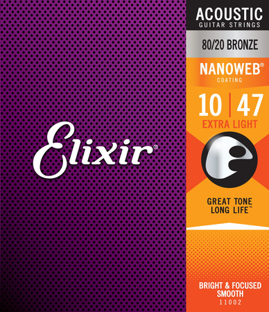 Struny Elixir NanoWeb 80/20 Bronze 10-47 Extra Light (11002)