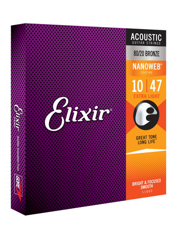 Struny Elixir NanoWeb 80/20 Bronze 10-47 Extra Light (11002)