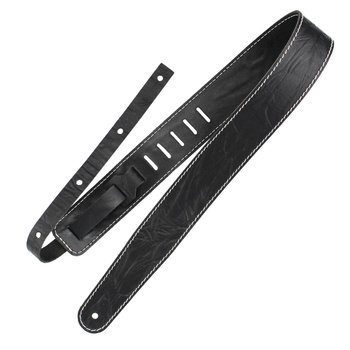 Pasek do gitary skórzany RICHTER Raw II Contour Wrinkle Black