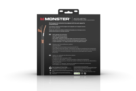 Kabel gitarowy Monster Cable Prolink ACOUSTIC 6,4m kątowy