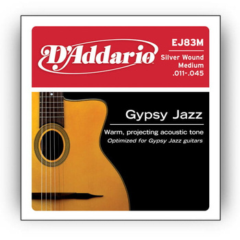 Struny D'Addario EJ83M Gypsy Jazz, Ball End, Medium, 11-45