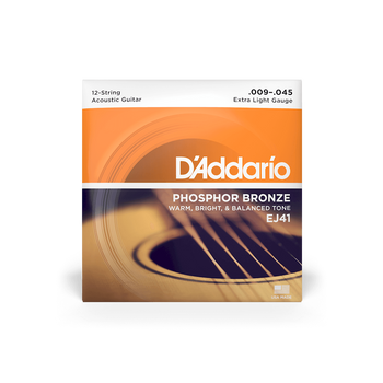 Struny D'Addario Phosphor Bronze 12-string Extra Light 9-45 EJ41