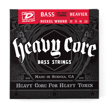 Struny Dunlop Heavy Core Nickel Wound Bass 55-115 DBHCN55115