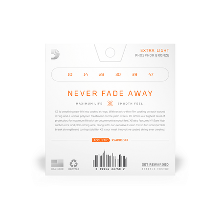 Struny D'Addario XS Coated Phosphor Bronze Extra Light 10-47