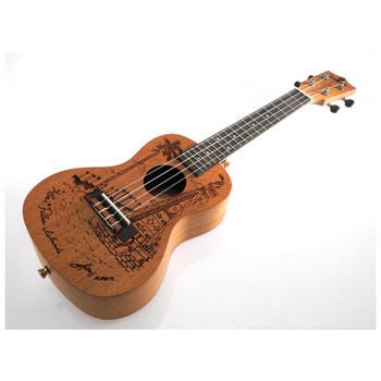 Ukulele konertowe Koki'o mahoniowe laser art U-PALAU-C
