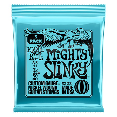 3PACK Struny Ernie Ball Mighty Slinky Nickel Wound 8.5-40 (3228)