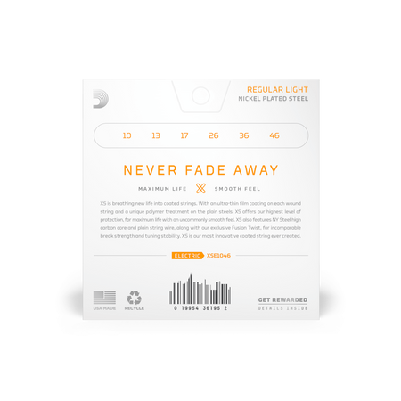 Struny D'Addario XS Nickel Coated Electric Regular Light 10-46 (XSE1046)