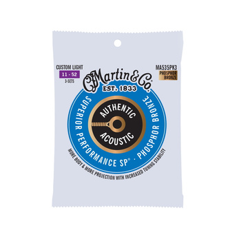 3 PACK Struny Martin Authentic Acoustic SP Phosphor Bronze 11-52 (MA535PK3)