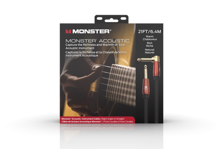 Kabel gitarowy Monster Cable Prolink ACOUSTIC 6,4m kątowy