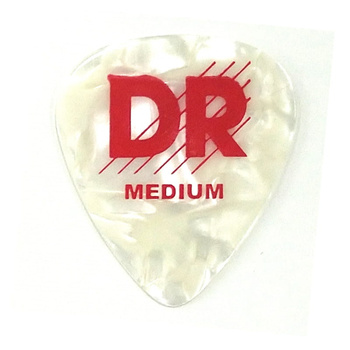 Kostka gitarowa DR Celluloid White Medium