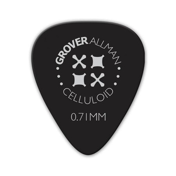 Kostka gitarowa Grover Allman Celluloid Pro Black 0.71mm