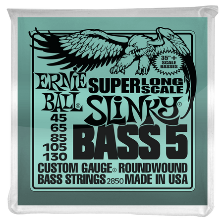 Struny Ernie Ball Slinky Super Long Scale 5-string Bass Nickel Wound 45-130 (2850)