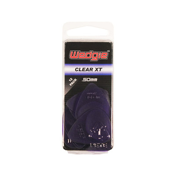 12 x kostka gitarowa profilowana transparentna z gripem Wedgie Clear XT 0.50mm