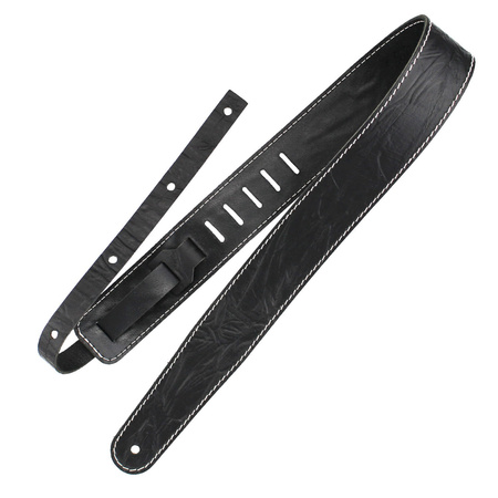 Pasek do gitary skórzany RICHTER Raw II Contour Wrinkle Black