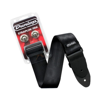 Zaczep paska Strap Lock Dunlop srebrny z paskiem SLST001