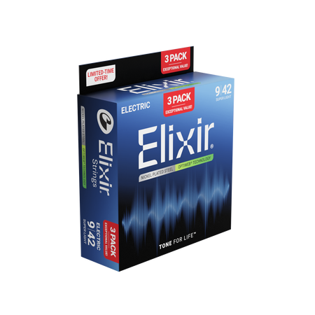 3PACK Struny Elixir Optiweb 9-42 Super Light NEW (16571)