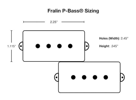 Przystawki Lindy Fralin P-Bass Stock Set (6612)