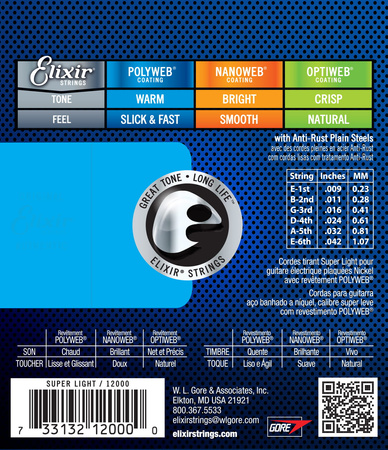 Struny Elixir PolyWeb 9-42 Super Light (12000)