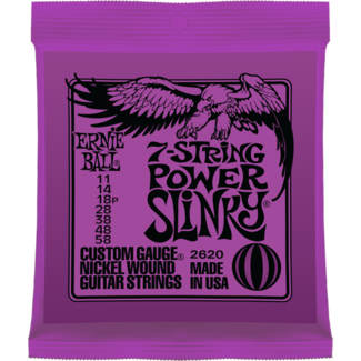 Struny Ernie Ball 7-string Power Slinky Nickel Wound 11-58 (2620)