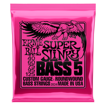 Struny Ernie Ball Super Slinky 5-string Bass Nickel Wound 40-125 (2824)