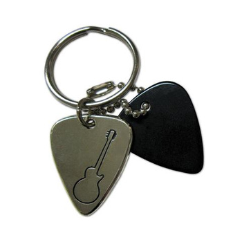 Brelok do kluczy Grover Allman metalowa kostka z gitarą