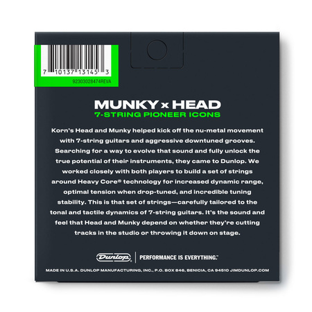 Struny Dunlop Heavy Core Korn Muny x Head 7-string 10-65 KRHCN10657