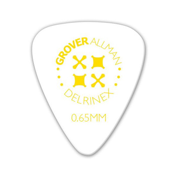 Kostka gitarowa Grover Allman Delrinex Pro White 0.65mm