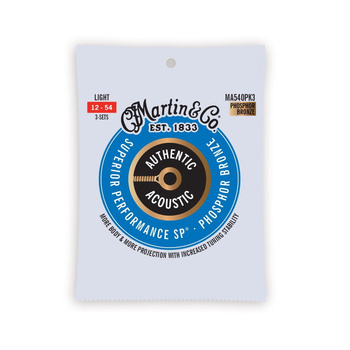 3 PACK Struny Martin Authentic Acoustic SP Phosphor Bronze 12-54 (MA540PK3)