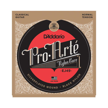 Struny D'Addario EJ49 Pro-Arte Nylon Normal Tension Black Nylon