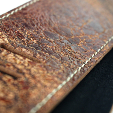 Pasek do gitary skórzany z poduszką RICHTER Luxury Worn Brown