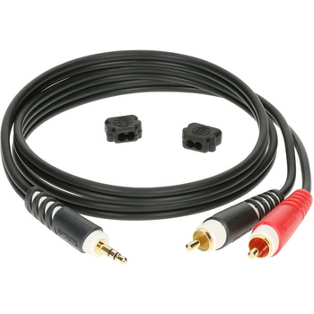 Kabel audio MiniJack/2xRCA Klotz 2m AY7-0200