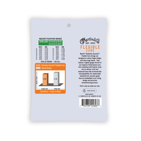 Struny Martin SP Flexible Core SP 92/8 Phosphor Bronze 12-strings 10-54 MA500FX