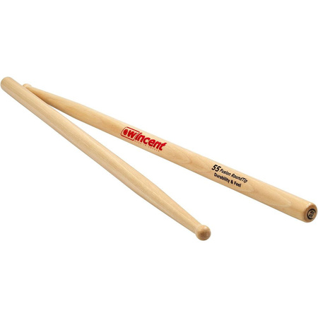 Pałki perkusyjne hikorowe Wincent Hickory Fusion Round Tip W-55FRT