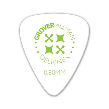 Kostka gitarowa Grover Allman Delrinex Pro White 0.80mm