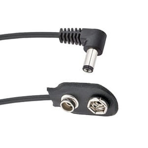 Przewód kątowy do zasilania efektów gitarowych 9V clip VooDoo Lab PPBAT-R