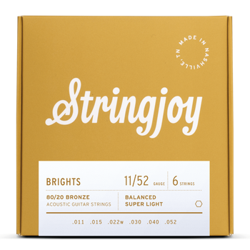 Struny do gitary akustycznej Stringjoy BRIGHTS 80/20 Bronze 11-52 (BB1152)