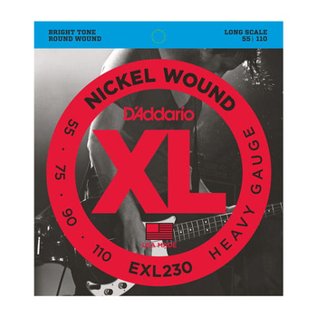 Struny D'Addario EXL230 Nickel Wound Bass, Heavy, 55-110, Long Scale