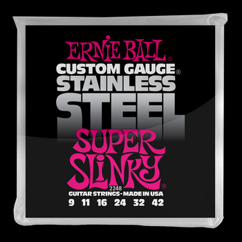 Struny Ernie Ball Super Slinky Stainless Steel Wound 09-42 (2248)