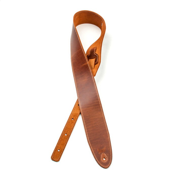 Pasek do gitary skórzany szeroki brązowy