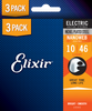 3PACK Struny Elixir NanoWeb 10-46 Light (16542)