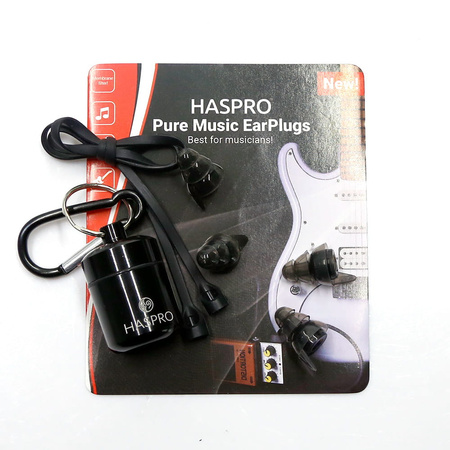 Zatyczki do uszu dla muzyków Haspro Pure Music EarPlugs czarne HP-PU-BK