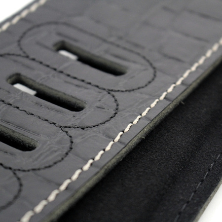 Pasek do gitary skórzany z poduszką RICHTER Luxury Cayman Black