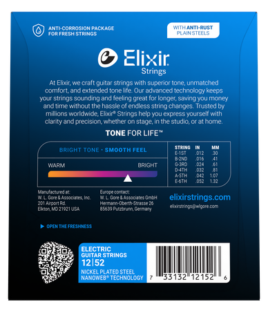 Struny Elixir NanoWeb 12-52 Heavy (12152)