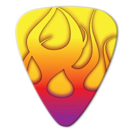 Kostka gitarowa Grover Allman Yellow Flame .80mm