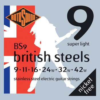 Struny Rotosound British Steels Electric Super Light 9-42 (BS9)